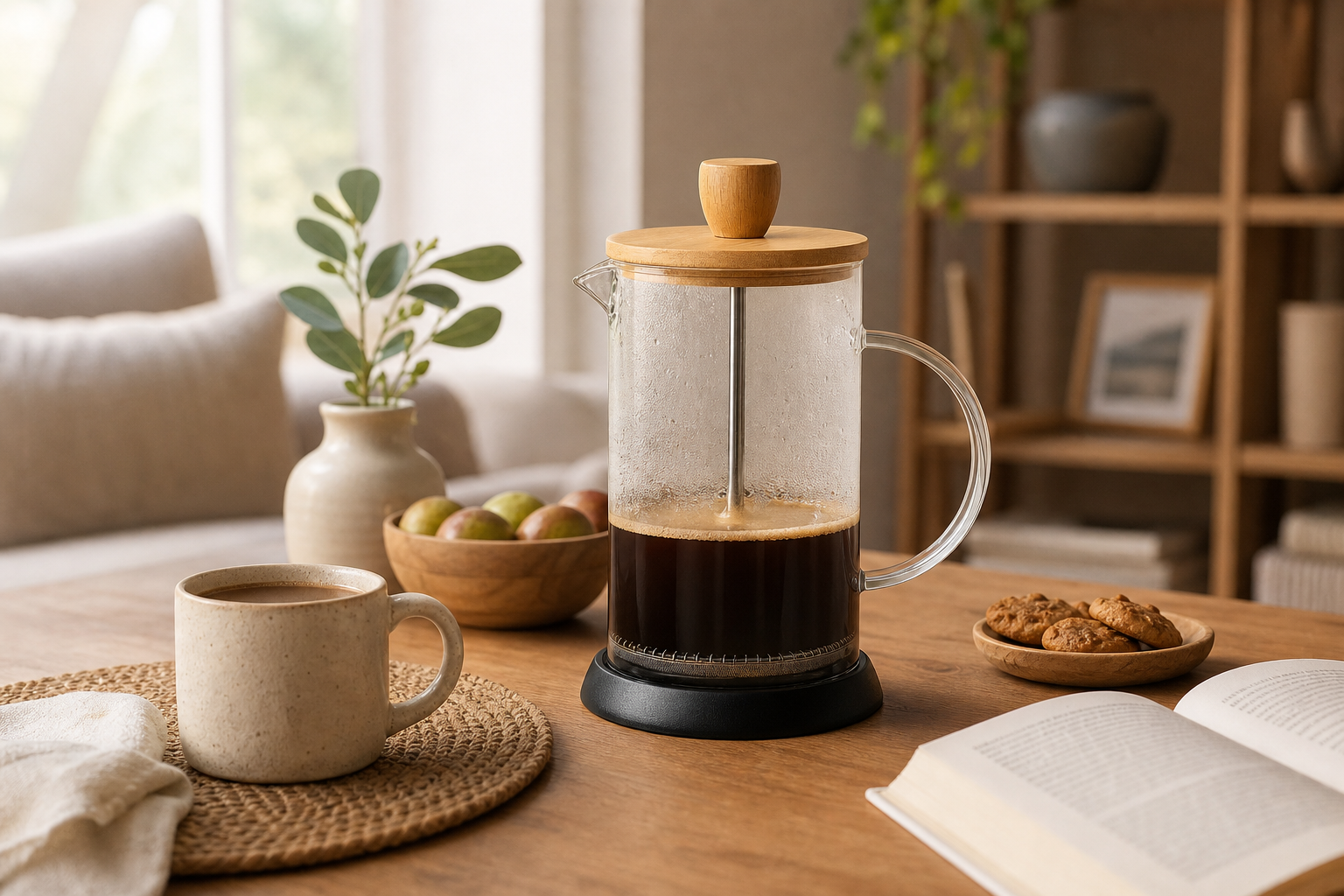 Noah Glass French Press Coffee & Tea Brewer - Image 3