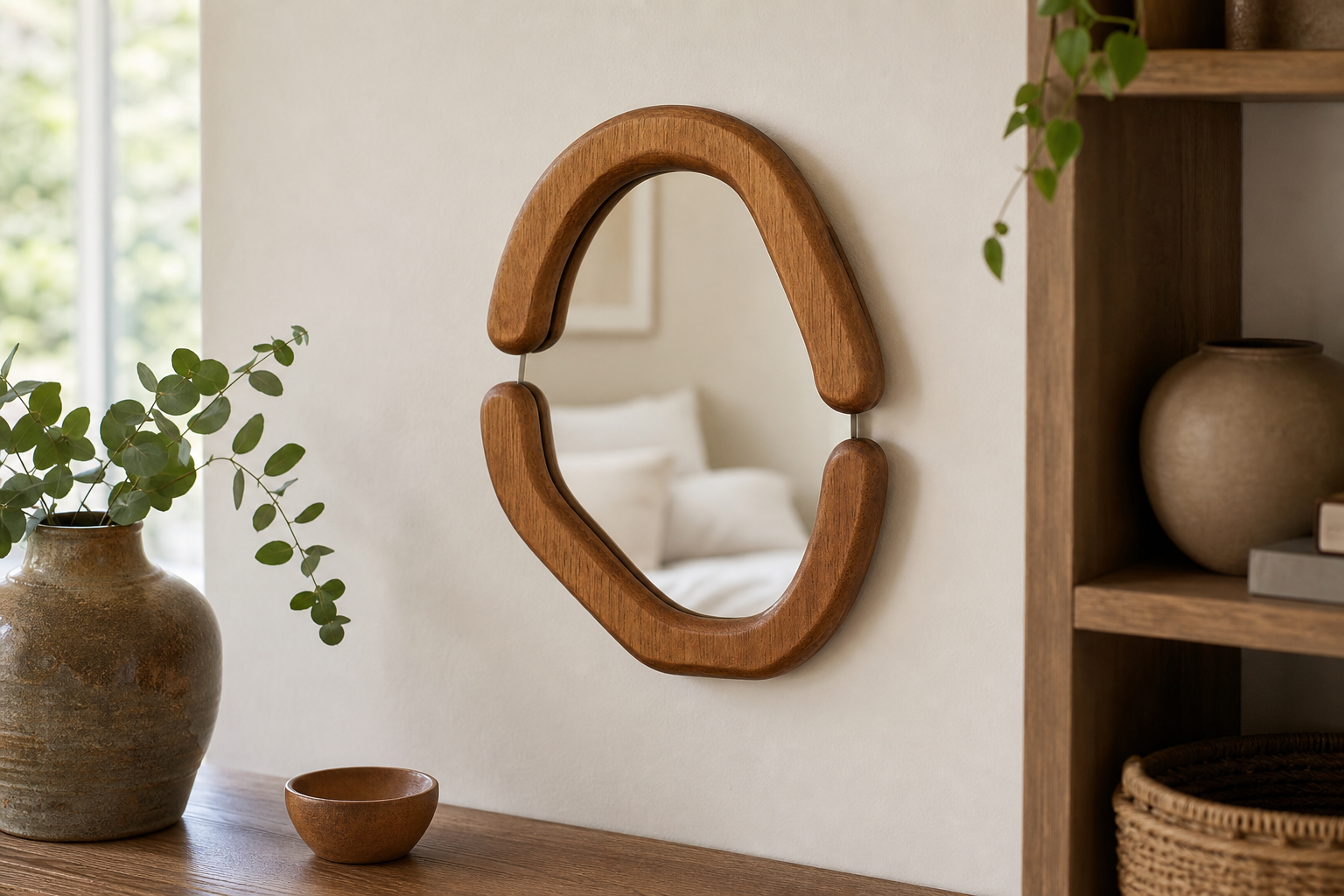Ovalo Wooden Frame Mirror - Image 3