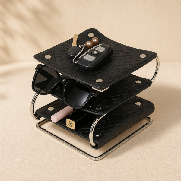 Liora Multi-Tier Leather Organizer