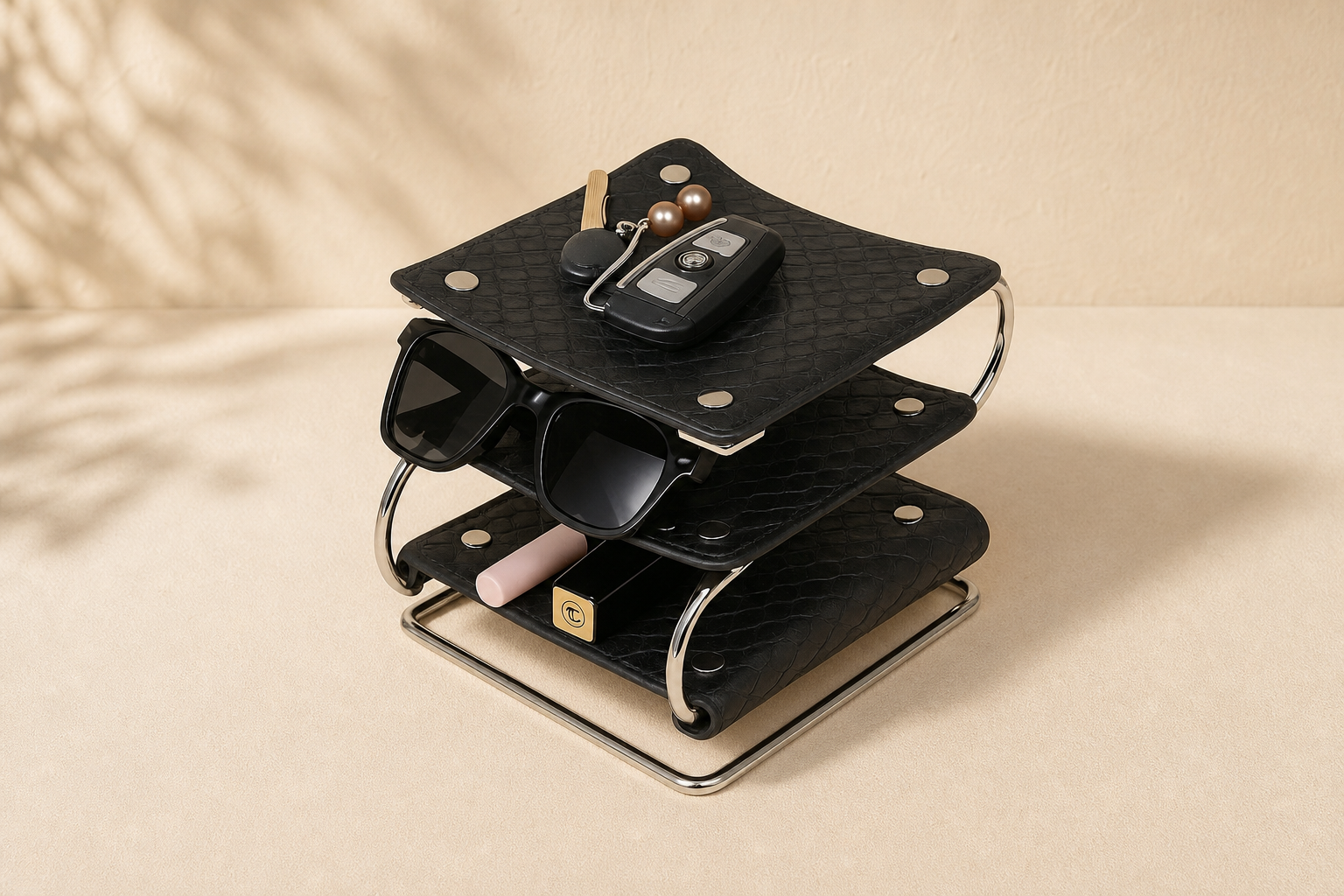 Liora Multi-Tier Leather Organizer