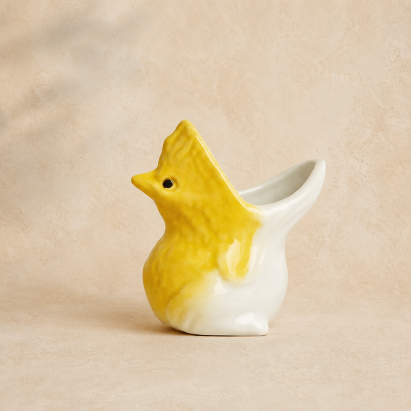 Frondy Ceramic Frog Planter