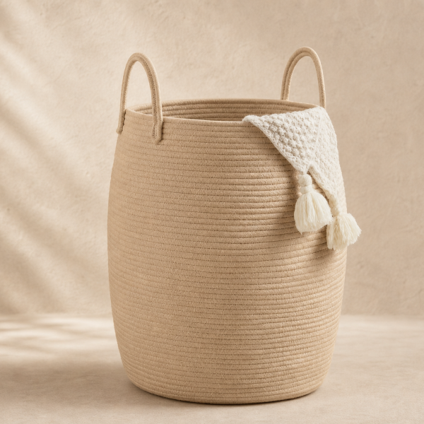 Mason Woven Rope Laundry Basket