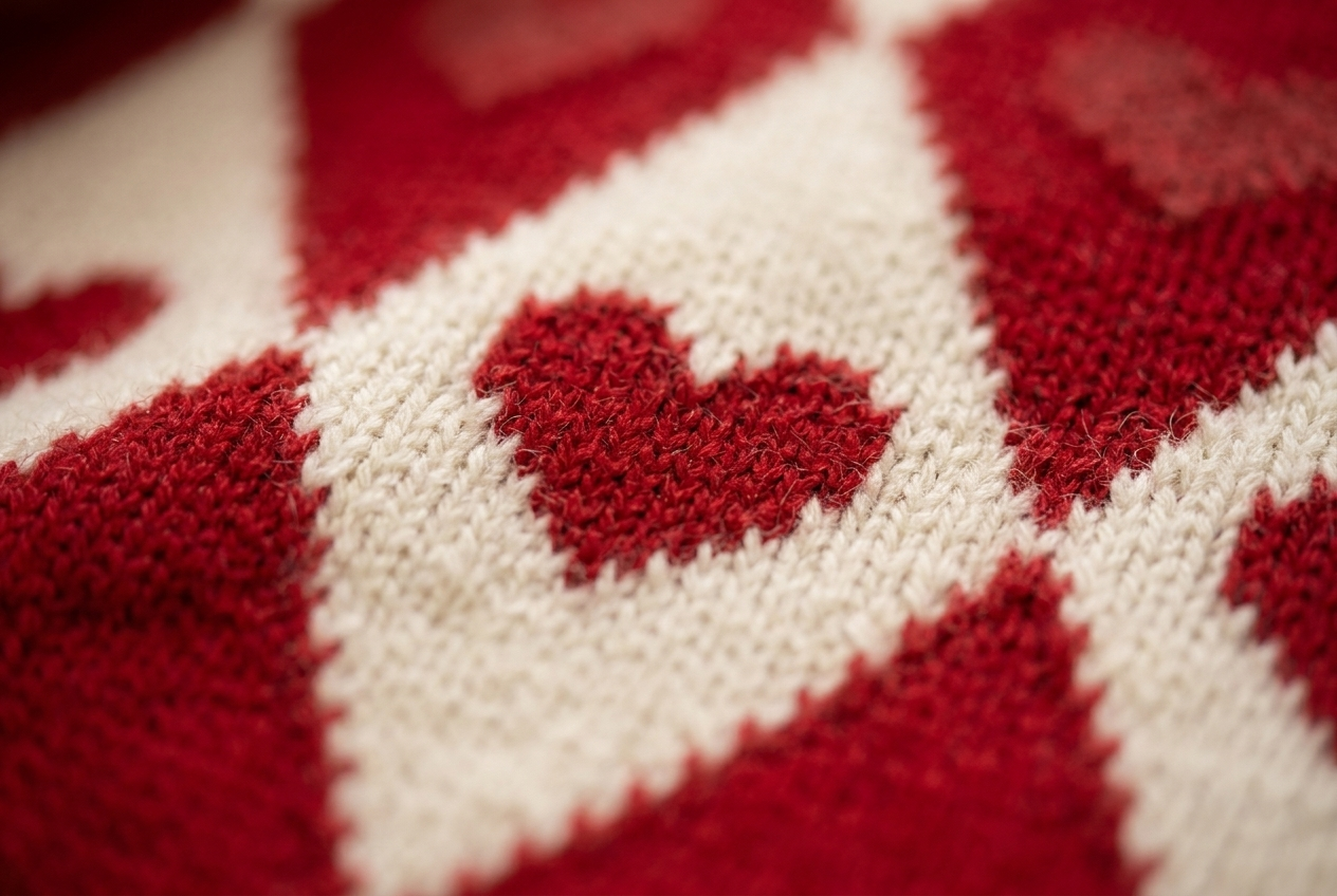 Clara Heart Geometric Knit Throw Blanket - Image 3