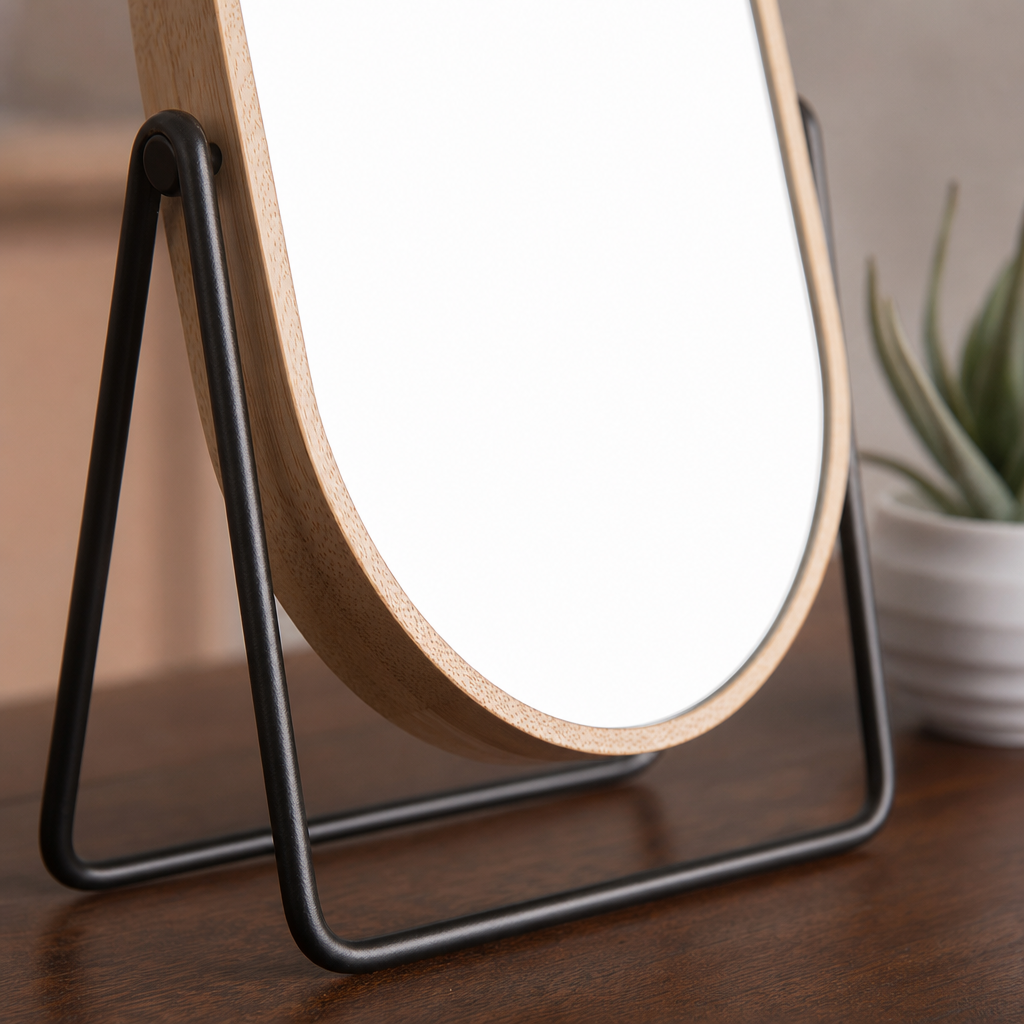 Voss Bamboo Swivel Mirror - Image 4