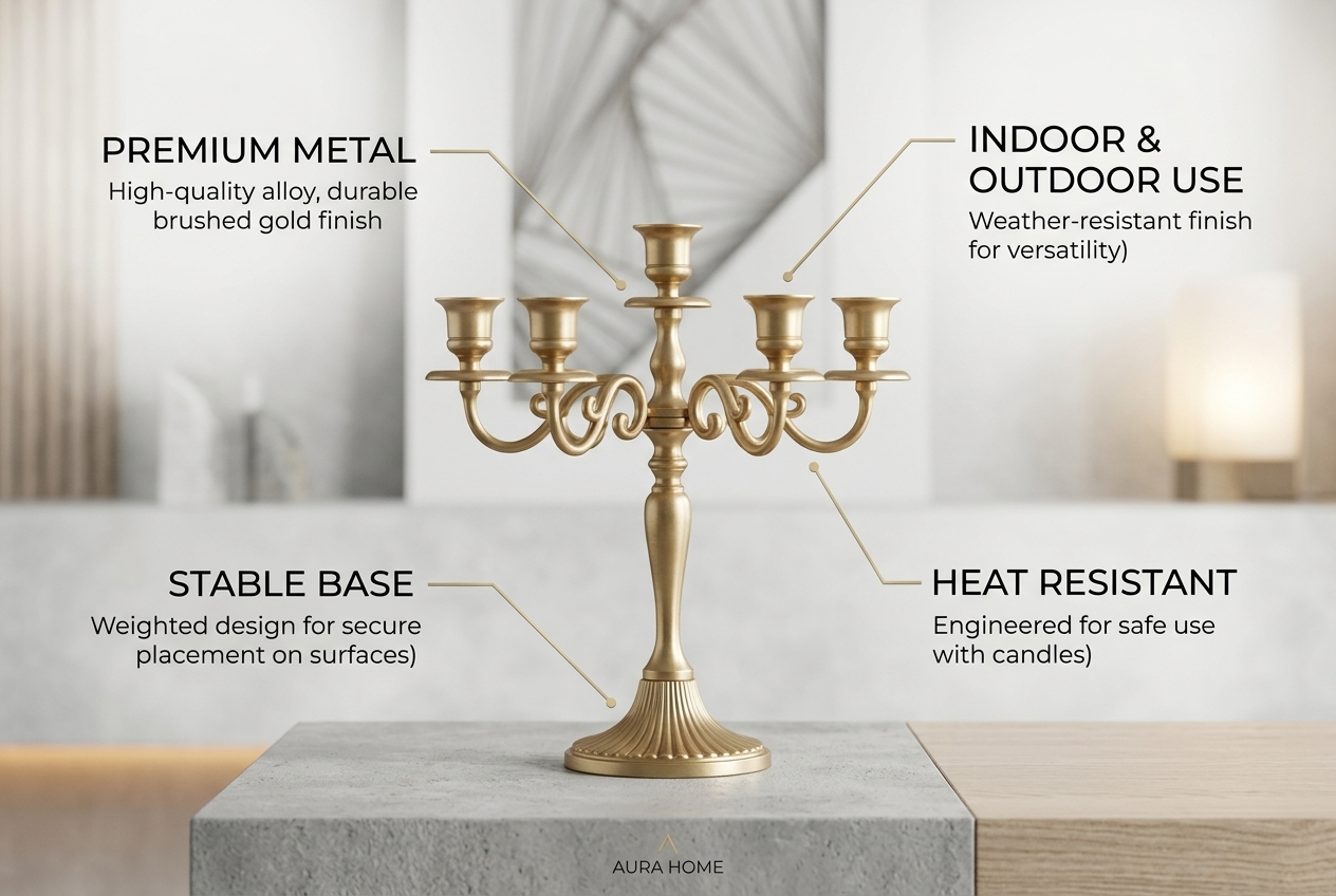 Roslin Metal Candle Holder - Image 4